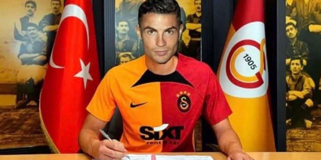 Yüzyılın transferi!  Cristiano Ronaldo Galatasaray'da! Taraftarlar çıldırdı!