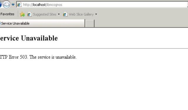 The service is unavailable ne demek?