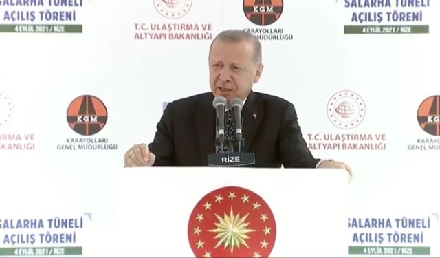 Erdoğan'dan Salarha Tüneli Açılış Konuşması!