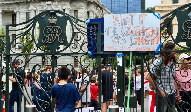 COVID Protestocuları Wellington'da Çığlıklar Attılar