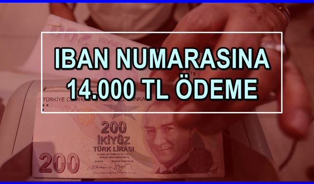 IBAN numarasına 13-16 Haziran Arasında 14.000 TL Ödeme Yatacak!