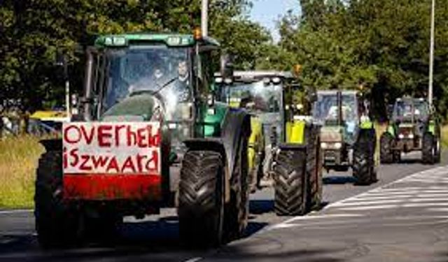 Binlerce Hollandalı Çiftçi Emisyon Hedeflerini Protesto Etti