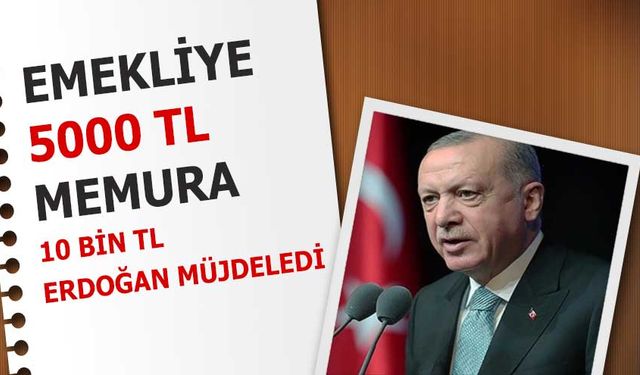 Yılbaşında cepler dolacak Emekliye 5000 memura 10000 TL Zam! Erdoğan Açıkladı