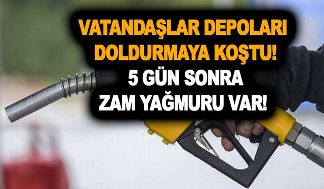 Benzine kallavi indirim geldi! 5 gün sonra ise zam yağmuru var! Vatandaşlar depoları doldurmaya koştu!