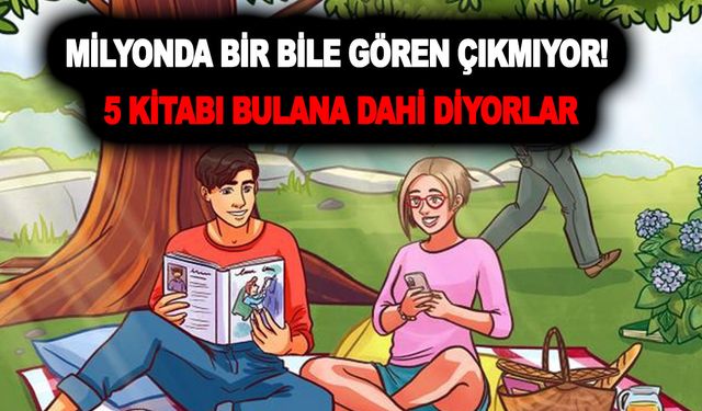 İnsanların çok akıllı olup olmadığını test eden bulmaca: Milyonda bir bile gören çıkmıyor! 5 kitabı bulana dahi diyorlar