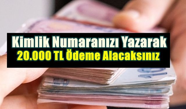 Kimlik numarasına göre 20.000 TL ile 25.600 TL arasında ödeme! Nakit para için başvuru yapılıyor, kaçırmayın!