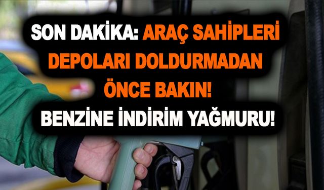 Son dakika: Araç sahipleri depoları doldurmadan önce bakın! Benzine indirim yağmuru! 29 Kasım litre fiyatları