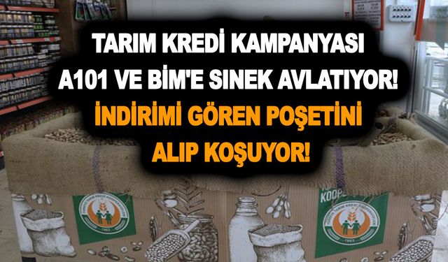 Tarım Kredi Kampanyası A101 ve BİM'e sinek avlatıyor! İndirimi gören poşetini alıp koşuyor!