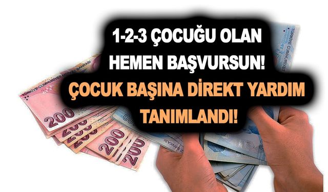 1-2-3 çocuğu olan hemen başvursun! Çocuk başına direkt yardım tanımlandı! ASHB son dakika açıkladı...