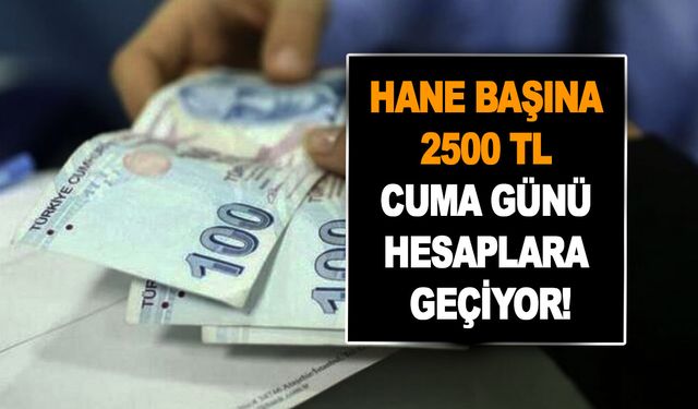 Bayram ettirecek haber az önce geldi! Hane başına 900 ile 2500 TL Cuma günü hesaplara geçiyor!