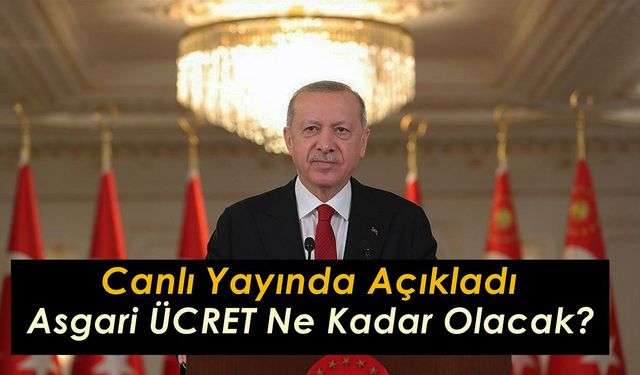 Cumhurbaşkanı Recep Tayyip Erdoğan canlı yayında açıkladı! Asgari ücrete ek zam müjdesi!