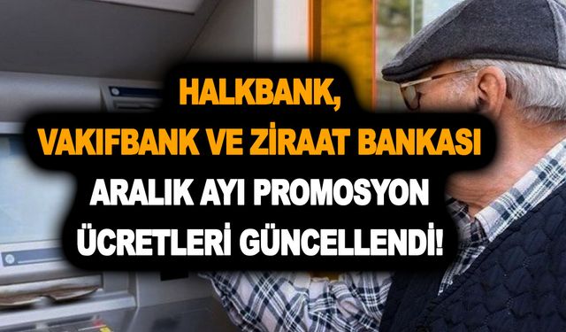 Halkbank, Vakıfbank ve Ziraat Bankası Aralık ayı promosyon ücretleri güncellendi! Dostlar alışverişte görsün dedirtti