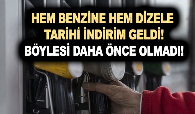 Hem benzine hem dizele tarihi indirim geldi! Böylesi daha önce olmadı! Opet, BP, Shell 9 Aralık fiyatları bomba