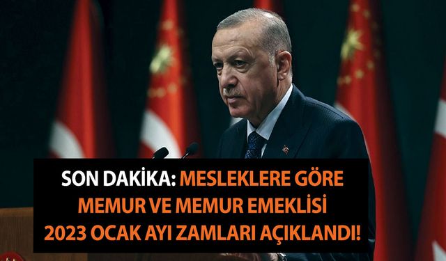 Son dakika: Mesleklere göre memur ve memur emeklisi 2023 Ocak ayı zamları açıklandı! Kim kaç para alacak?