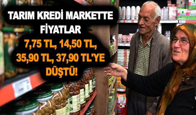 Tarım Kredi Markette fiyatlar 7,75 TL, 14,50 TL, 35,90 TL, 37,90 TL'ye düştü! BİM-ŞOK-A101 buna katlanamadı!