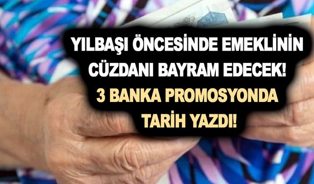 Yılbaşı öncesinde emeklinin cüzdanı bayram edecek! 3 banka promosyonda tarih yazdı!