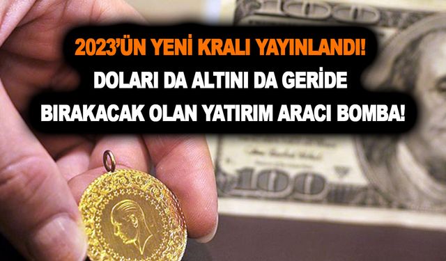 Yatırım uzmanları 2023’ün yeni kralı yayınlandı! Doları da altını da geride bırakacak olan yatırım aracı bomba!