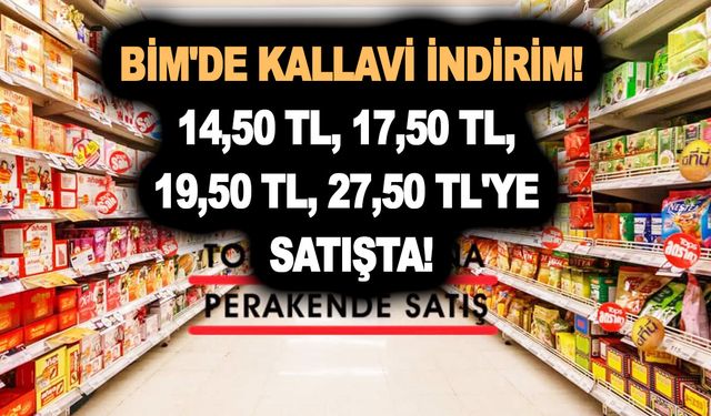 Şimdi aldın aldın yoksa alamazsın! BİM'de kallavi indirim! 14,50 TL, 17,50 TL, 19,50 TL, 27,50 TL'ye satışta!