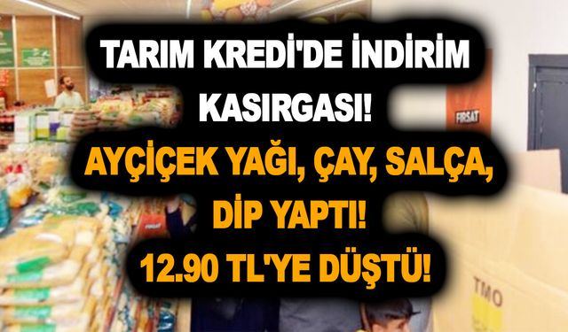 Tarım Kredi'de indirim kasırgası! Ayçiçek yağı, çay, salça, dip yaptı! 12.90 TL'ye düştü! 25-31 Ocak fiyat listesi