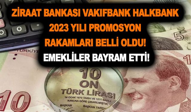 Ziraat Vakıfbank Halkbank 2023 yılı emekli promosyon rakamları belli oldu! Emekliler bayram etti!