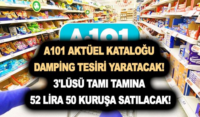 A101 9 Şubat aktüel kataloğu damping tesiri yaratacak! 3'lüsü tamı tamına 52 lira 50 kuruşa satılacak!