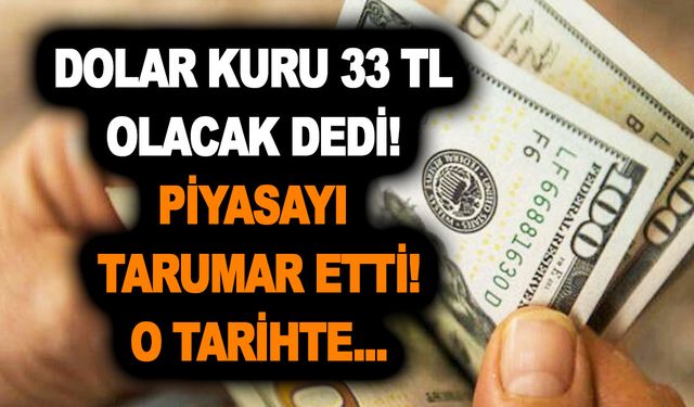 Dolar kuru 33 TL olacak dedi! Piyasayı tarumar etti! Ünlü ekonomistten korkutan tahmin! O tarihte...