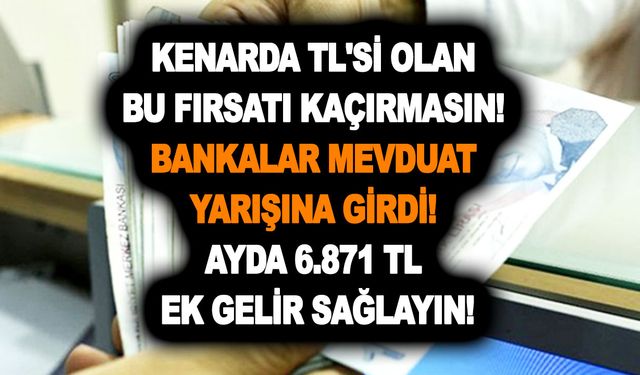 Kenarda TL'si olan bu fırsatı kaçırmasın! Bankalar mevduat yarışına girdi! Ayda 6.871 TL ek gelir sağlayın