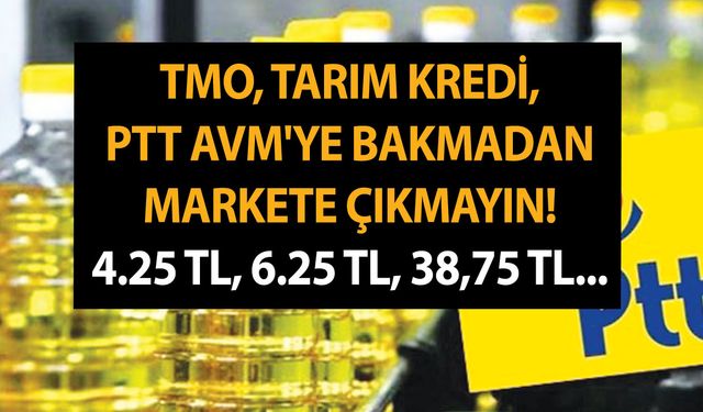 Gıdada dev indirimler! TMO, tarım kredi, PTT AVM'ye bakmadan markete çıkmayın