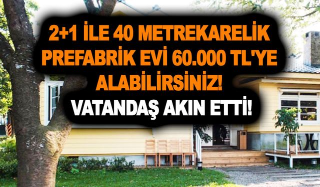 2+1 ile 40 metrekarelik Prefabrik evi 60.000 TL'ye alabilirsiniz! Vatandaş akın etti!