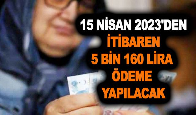 65 yaş üstü yakını olanlar dikkat! 15 Nisan 2023'den itibaren 5 bin 160 lira ödeme yapılacak