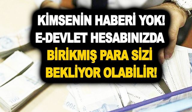 Aman baltayı taşa vurmayın! Birikmiş paranız var, haberiniz yok! Süresi dolmadan e-devletinize bakın paranız yanar