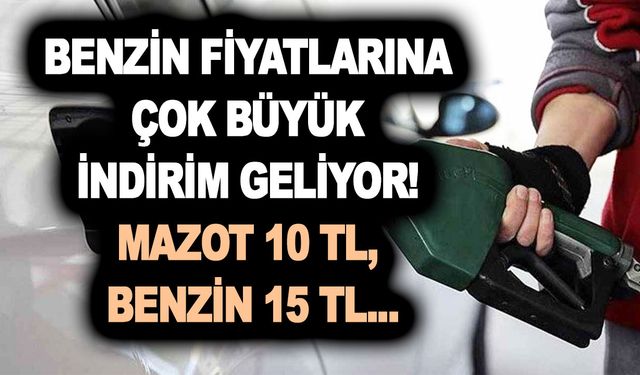 Vatandaşın aklı başından gitti! Benzin fiyatlarına çok büyük indirim geliyor! Mazot 10 TL, benzin 15 TL...