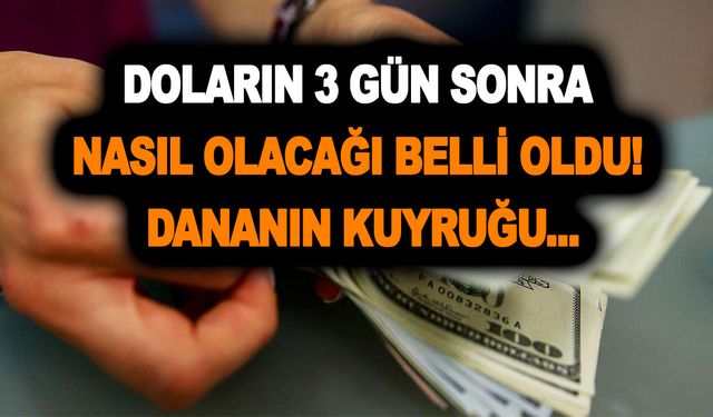 Doların 3 gün sonra nasıl olacağı belli oldu! Dananın kuyruğu kopacak! Elinde 1 doları bile olanlar hemen toplasın!