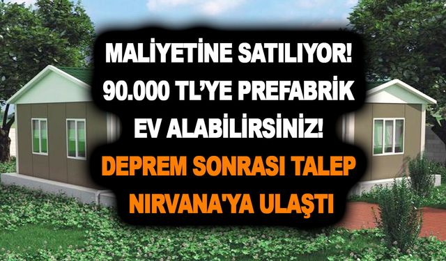 Maliyetine satılıyor! 90.000 TL’ye prefabrik ev alabilirsiniz! Deprem sonrası talep Nirvana'ya ulaştı