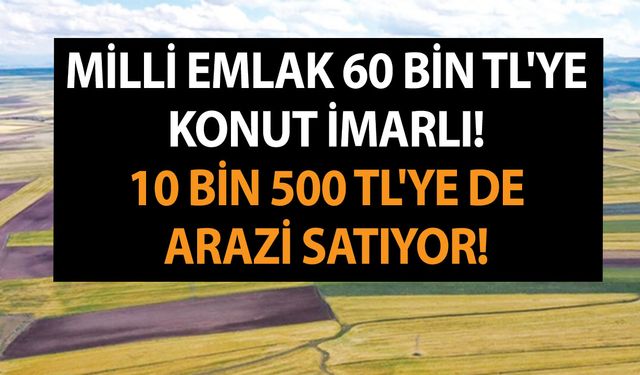 Milli Emlak 60 bin TL'ye konut imarlı! 10 bin 500 TL'ye de arazi satıyor! Şimdi alan kazanır!