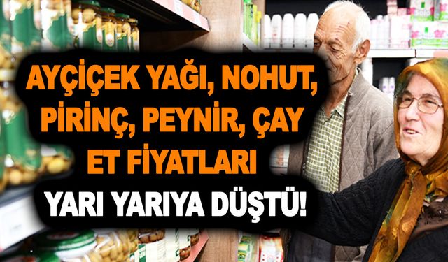 Tarım Kredi Markette şakır şakır indirim! Ayçiçek yağı, nohut, pirinç, peynir, çay ve et fiyatları yarı yarıya düştü!